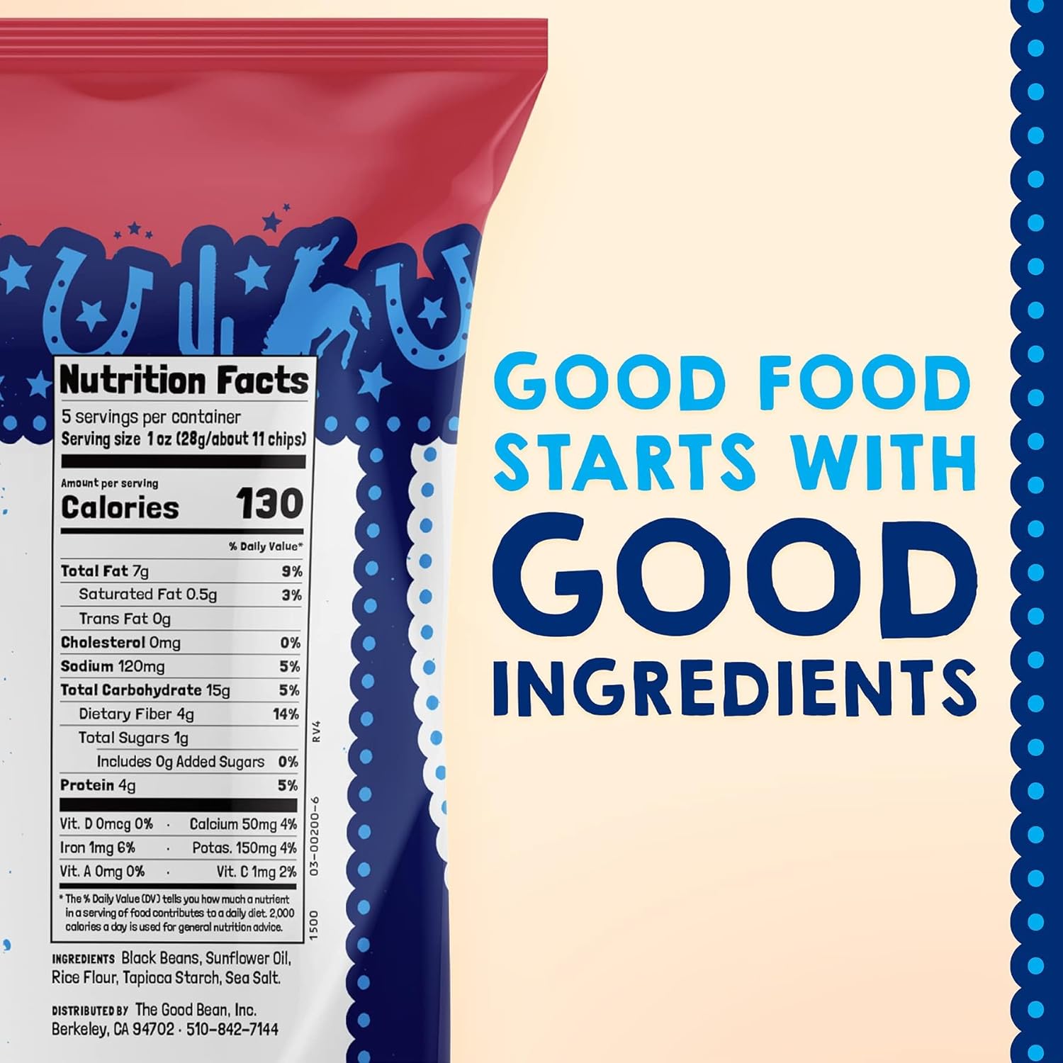 Beanitos Black Bean Chips - Original Sea Salt - (6 Pack) 5 oz Bag - Black Bean Tortilla Chips - Vegan Snack with Good Source of Plant Protein and Fiber7