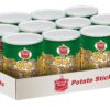 Better Made Potato Sticks 5oz Canister- (Sour Cream & Onion, 12 Can Tray) - Shoestring Potato Sticks - Gluten Free - Crunchy, Crispy Snack from Fresh Potatoes - Resealable Lid