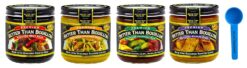 Better Than Bouillon Variety Pack: Roasted Beef, Roasted Chicken, Seasoned Vegetable, Roasted Garlic Bases 8oz (1 Each, 4 Pack) Bundle with PrimeTime Direct Teaspoon Scoop with BTB Authenticity Seal in a Box