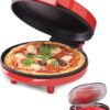 Betty Crocker 8" Travel Pizza Maker Plus, Indoor Electric Grill With Insulated Travel Bag, Nonstick Pan for Pizzas, Quesadillas, Nachos and more, Pizza Machine for Delicious Meals and Snacks, Red