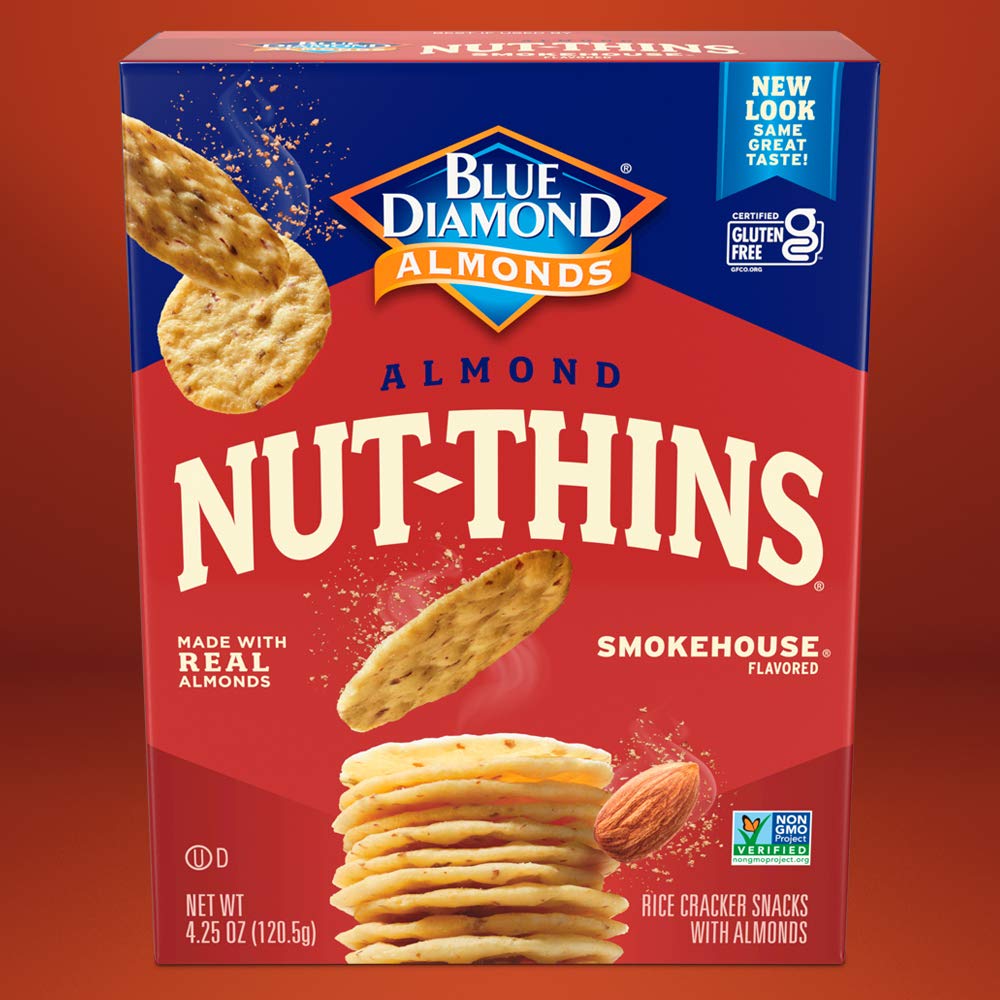 Blue Diamond Almonds Nut-Thins Cracker Crisps, Smokehouse, 4.25 Ounce (Pack of 12)4