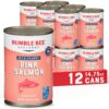 Bumble Bee Canned Pink Salmon, 14.75 oz Cans (Pack of 12) - Premium Wild Caught Salmon with Skin & Bones - 18g Protein per Serving - MSC Certified Sustainable Seafood, Non-GMO, Gluten Free, Kosher
