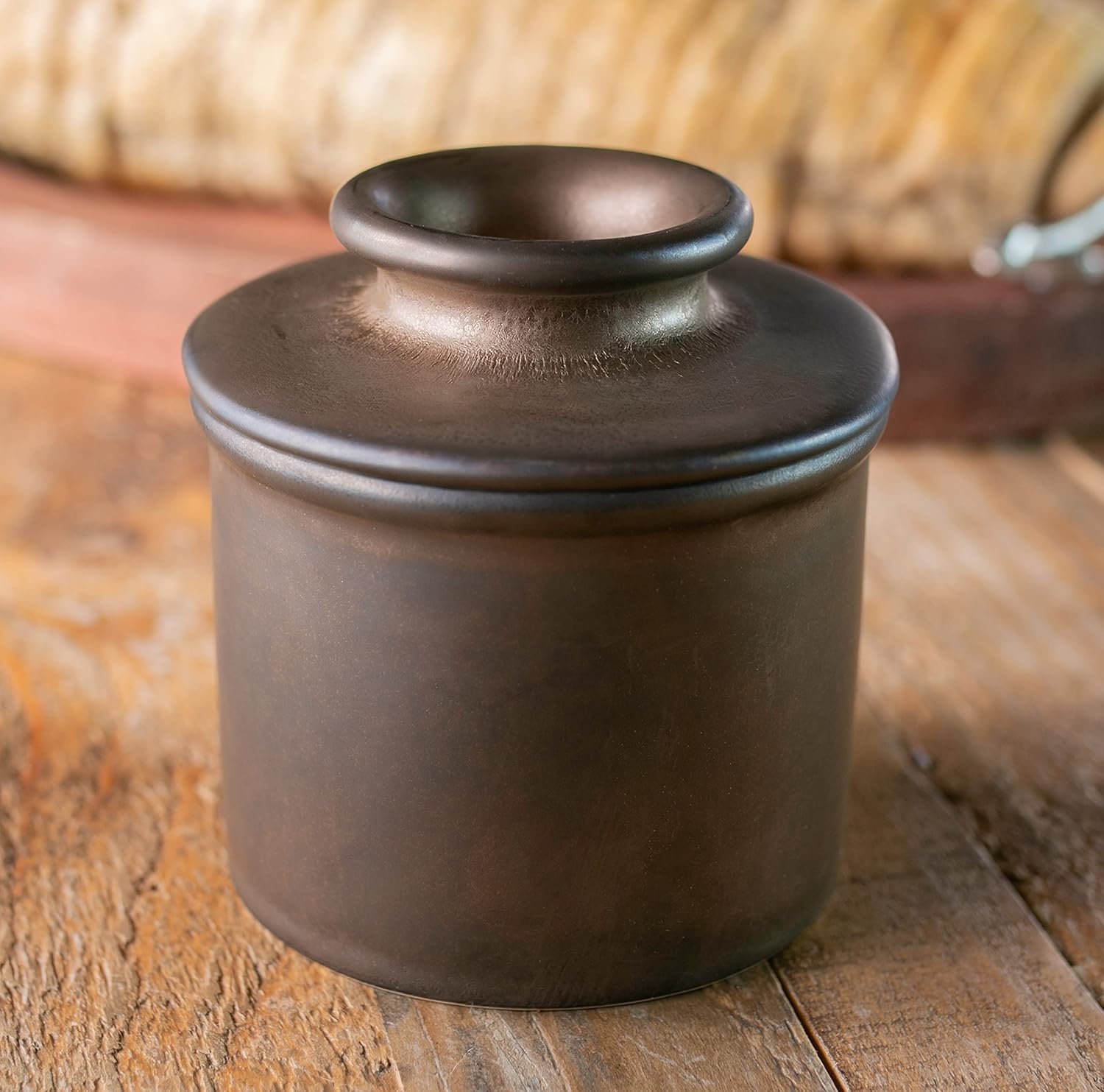 Butter Bell - The Original Butter Bell Crock by L. Tremain, French Ceramic Butter Dish Keeper, Specialty (Bronze Matte)4