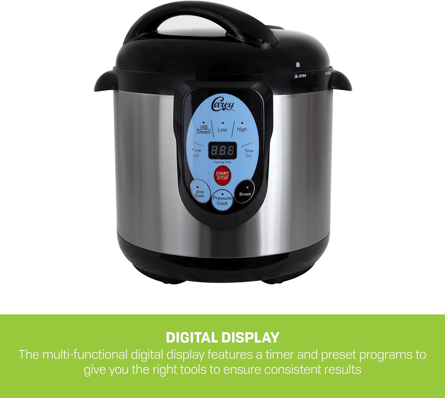 CAREY DPC-9SS Smart Electric Pressure Cooker and Canner, Stainless Steel, 9.5 Qt5