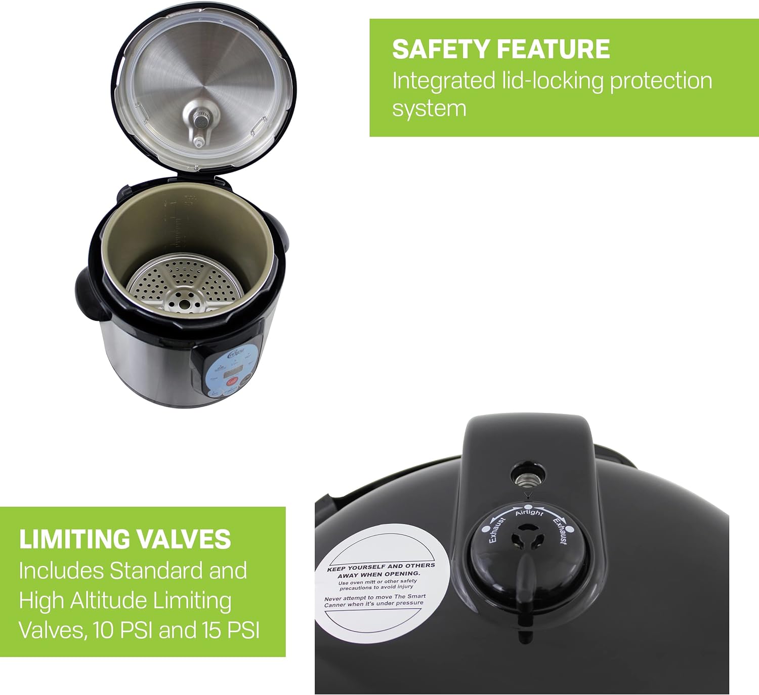 CAREY DPC-9SS Smart Electric Pressure Cooker and Canner, Stainless Steel, 9.5 Qt8