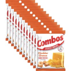 COMBOS Cheddar Cheese Pretzel Baked Snacks 6.3-Ounce Bag (Pack of 12)