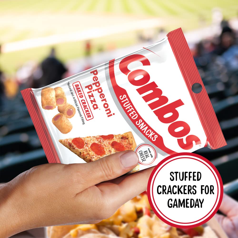 COMBOS Pepperoni Pizza Cracker Baked Snacks 6.3-Ounce Bag (Pack of 12)7