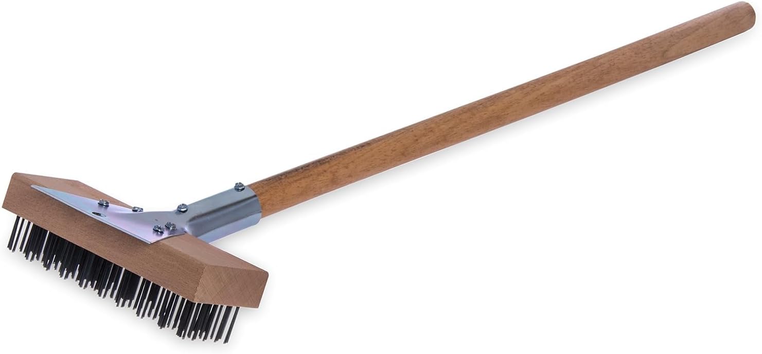 Carlisle FoodService Products Wood Oven Grill Brush & Scraper with Handle, 30 Inches, Natural Carlisle FoodService Products Wood Oven Grill Brush & Scraper with Handle, 30 Inches, Natural