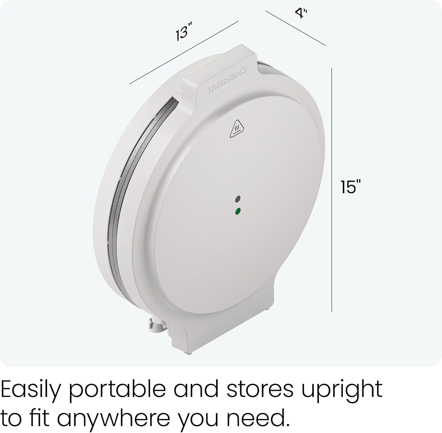 Chefman Everything Maker & Pizza Oven – 1440W Countertop Electric Pizza Maker with 12” Nonstick Cooking Plates, Make Pizza, Quesadillas, Omelettes and More, with Indicator Lights and Vertical Storage0