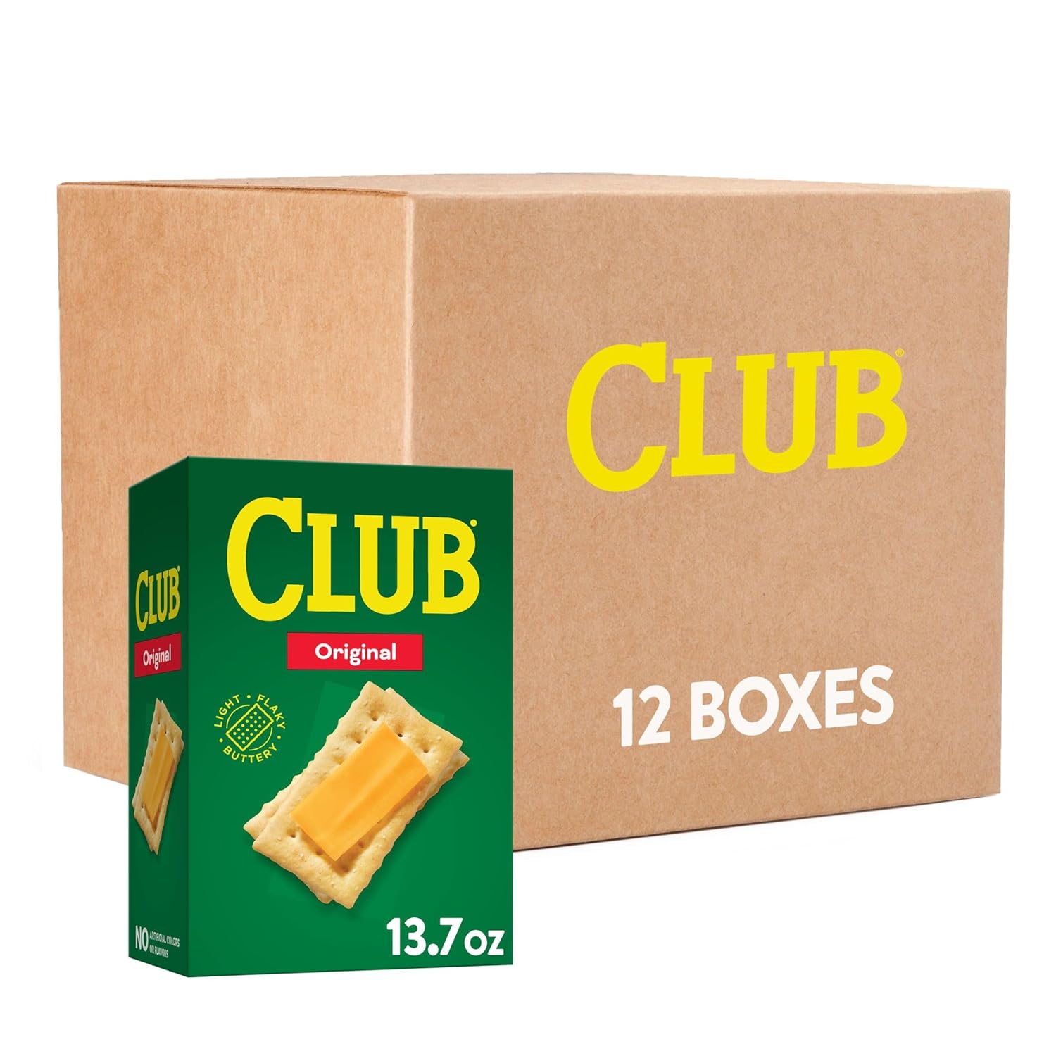 Club Crackers, Lunch Snacks, Snack Crackers, Original (12 Boxes) Club Crackers, Lunch Snacks, Snack Crackers, Original (12 Boxes)
