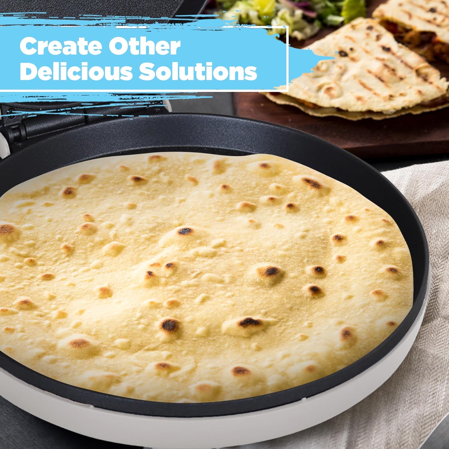 Courant Pizza Maker 12-inch Pizzas Machine, Newly improved Cool-touch Handle Non-Stick plates Pizza oven & Calzone Maker, Electric Countertop Oven for Home or School, 12 Indoor Grill Griddle, Gray2