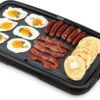 DASH Deluxe Everyday Electric Griddle with Dishwasher Safe Removable Nonstick Cooking Plate for Pancakes, Burgers, Eggs and more, Includes Drip Tray + Recipe Book, 20” x 10.5”, 1500-Watt - Black