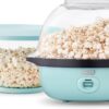DASH SmartStore™ Deluxe Stirring Popcorn Maker, Hot Oil Electric Popcorn Machine with Large Lid for Serving Bowl and Convenient Storage, 24 Cups – Aqua