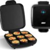 DASH Sous Vide Style Family Size Egg Bite Maker for Breakfast Bites, Sandwiches, Healthy Snacks or Desserts, Keto & Paleo Friendly (9 Servings), Black