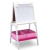 Delta Children MySize Kids Double-Sided Storage Easel -Ideal for Arts & Crafts, Drawing, Homeschooling and More, Bianca White