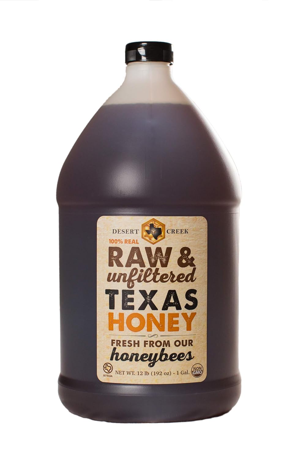 Desert Creek - Raw Honey, Natural Premium and Pure Texas Product - 1 Gallon Desert Creek - Raw Honey, Natural Premium and Pure Texas Product - 1 Gallon