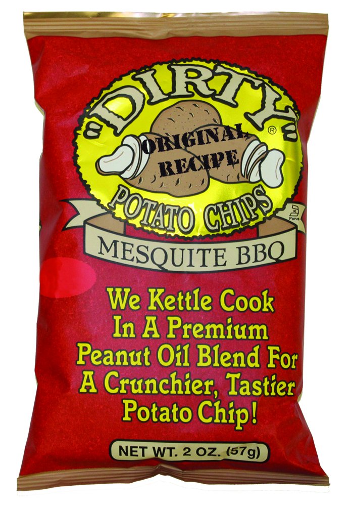 Dirty Kettle Potato Chips, Mesquite BBQ, 2 oz. Bag, 25 Count – Gluten Free, Skins On, Crunchy Chips, Sweet and Smoky BBQ Flavor, Great for Lunches or Snacking on the Go Dirty Kettle Potato Chips, Mesquite BBQ, 2 oz. Bag, 25 Count – Gluten Free, Skins On, Crunchy Chips, Sweet and Smoky BBQ Flavor, Great for Lunches or Snacking on the Go
