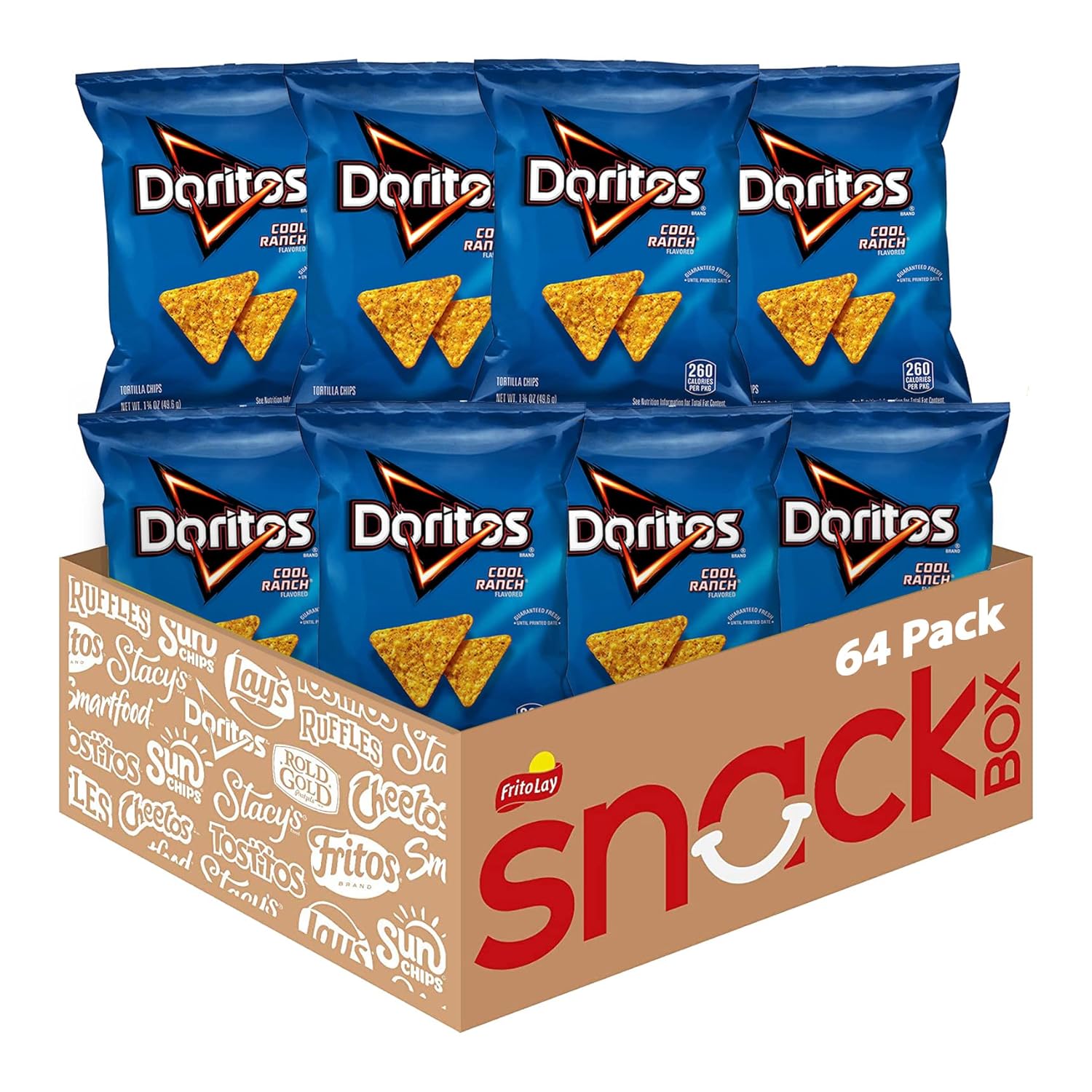 Doritos Flavored Tortilla Chips, Cool Ranch, 1.75 Ounce (Pack of 64) Doritos Flavored Tortilla Chips, Cool Ranch, 1.75 Ounce (Pack of 64)