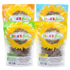 ELLA’S FLATS® Variety All Seed Savory Crisps – All Natural, Gluten Free, Good Source of Protein, High Fiber, Vegan and Keto Friendly (Variety 4 Pack)