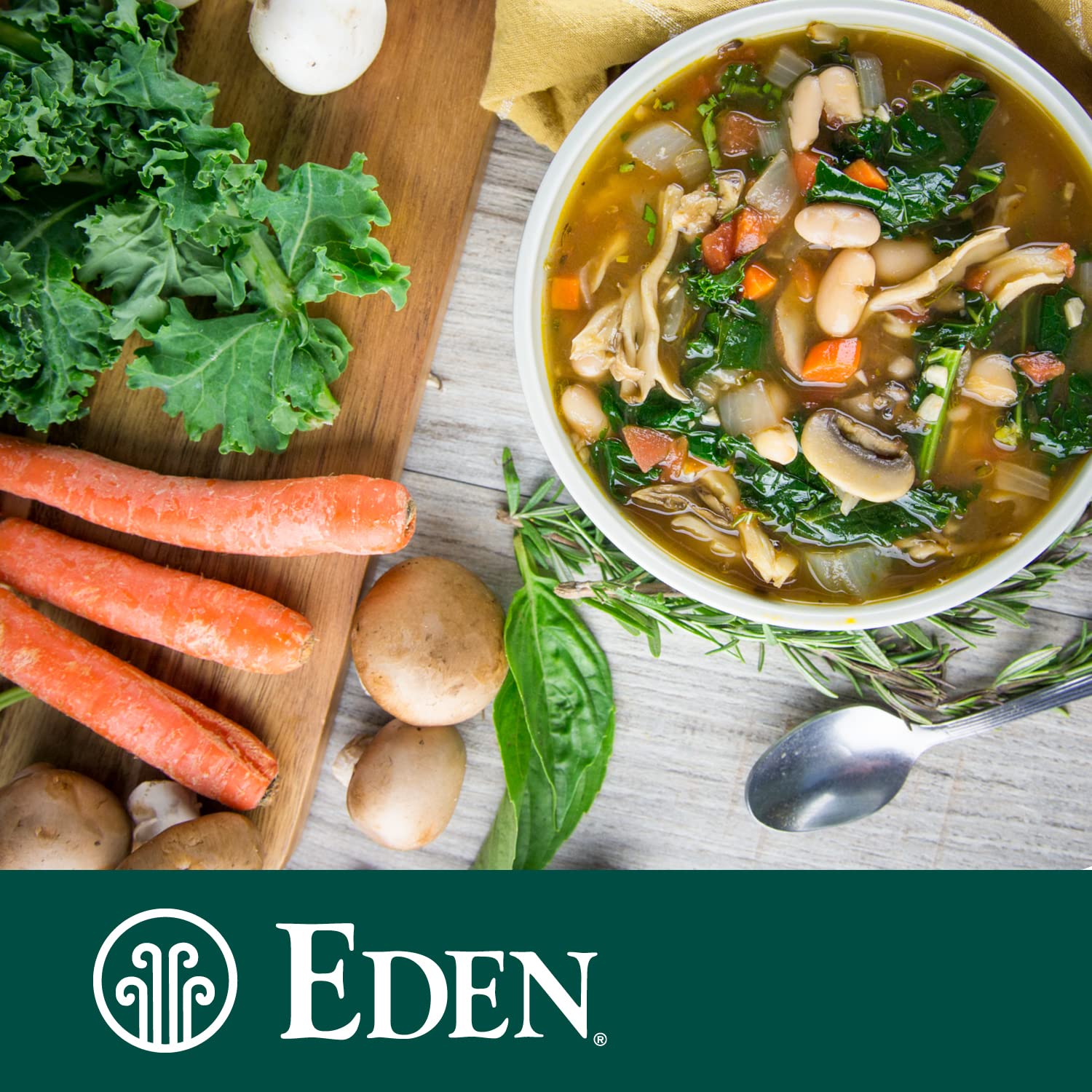 Eden Organic Great Northern Beans (White Beans), 15 oz Can (12-Pack Case), No Salt Added, Non-GMO, Gluten Free, U.S. Grown, Heat and Serve, Macrobiotic, Similar to Cannellini, Smoother2