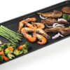 Electric Griddle 25X10.5 Inch with Removable Temperature Control Oversized Removable Cooking Plate with kitchen tongs Smokeless Indoor Grill Nonstick Plates 2 Cooking Zones