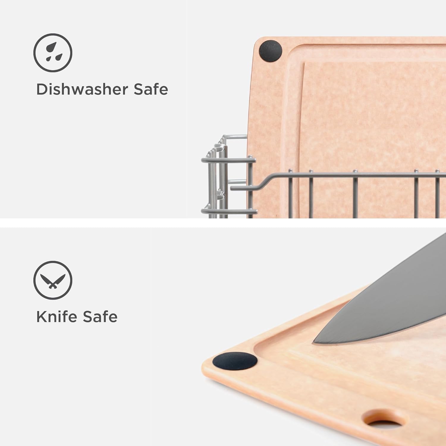Epicurean All-In-One Cutting Board with Non-Slip Feet and Juice Groove, 17.5 × 13, Natural Black2