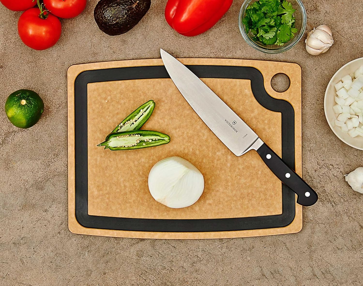 Epicurean Gourmet Series Cutting Board with Juice Groove, 14.5-Inch by 11.25-Inch, Natural Slate1