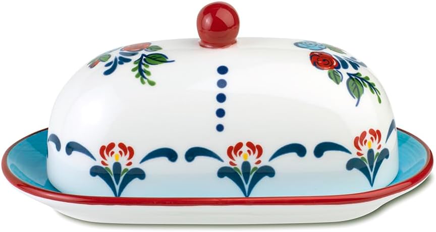 Euro Ceramica Zanzibar Collection 3-Piece Breakfast Accessory Set, Spanish Floral Design1