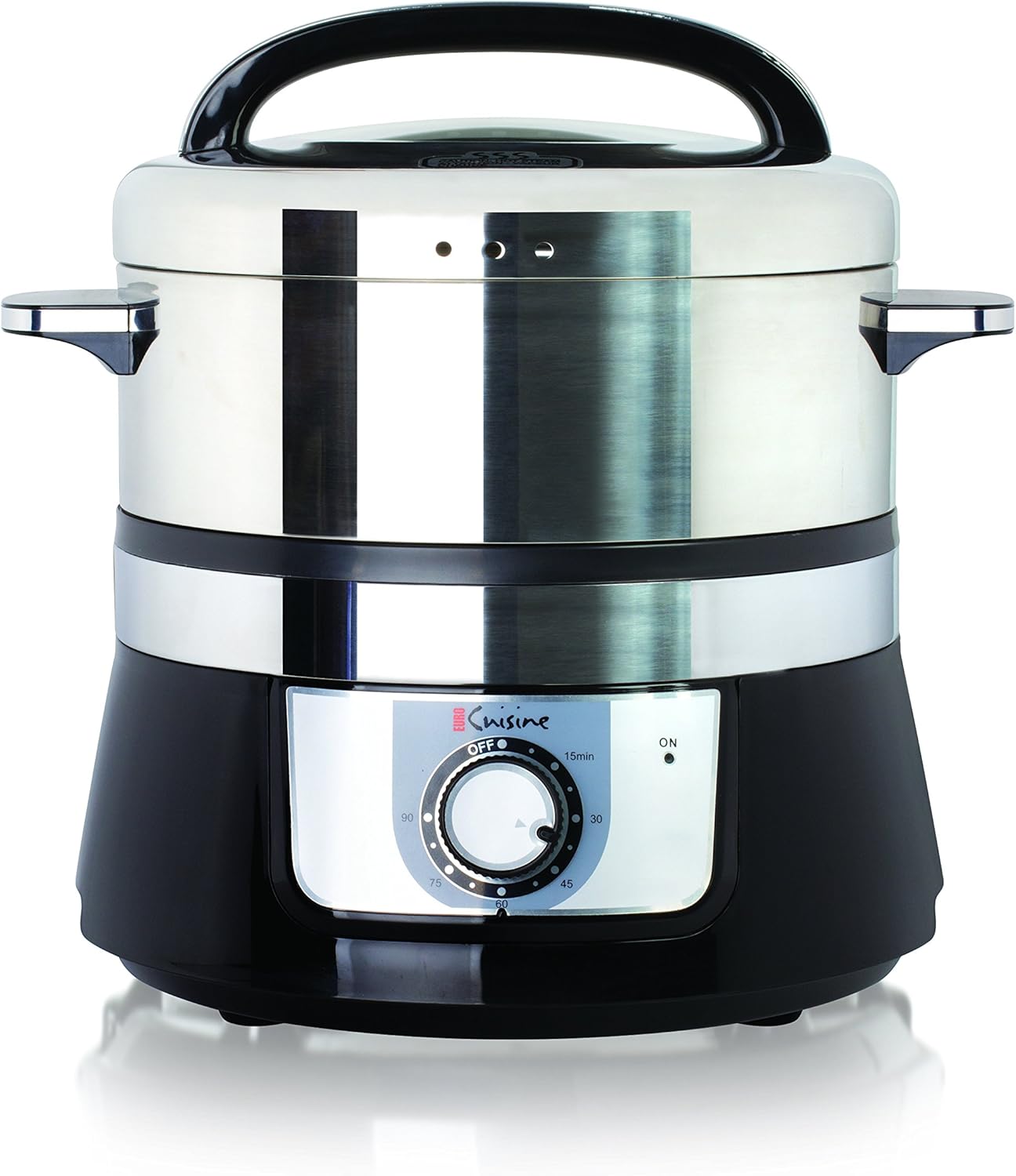 Euro Cuisine FS3200 Electric Food Steamer, Versatile Vegetable Steamer & Steam Cooker for Healthy Cooking, Ideal for Fish, Veggie, Meat, Easy Cleaning, Stainless Steel Design 1200 Watts Euro Cuisine FS3200 Electric Food Steamer, Versatile Vegetable Steamer & Steam Cooker for Healthy Cooking, Ideal for Fish, Veggie, Meat, Easy Cleaning, Stainless Steel Design 1200 Watts