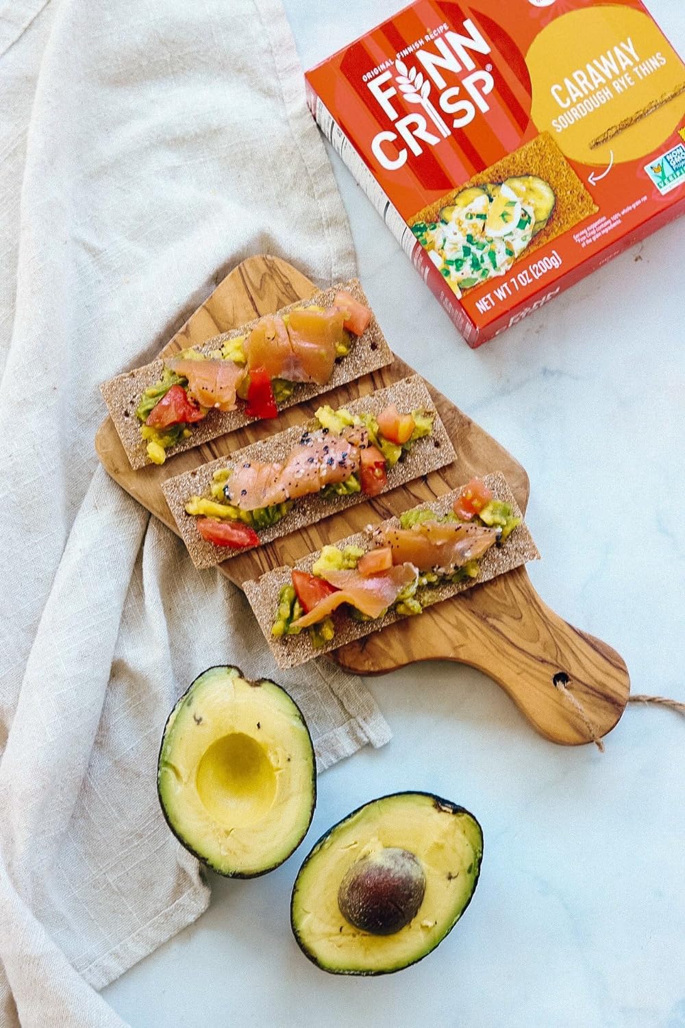 Finn Crisp Caraway Sourdough Rye Thins, Caraway Crispbread, 7 Ounce Boxes (Pack of 9)6