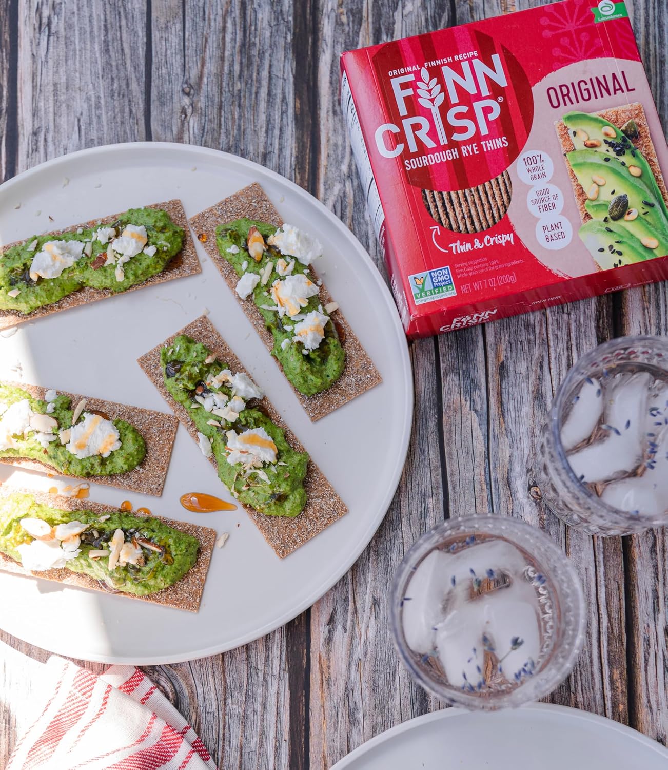 Finn Crisp Sourdough Rye Thins, Original Crispbread, 7 Ounce Boxes (Pack of 9)0