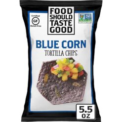 Food Should Taste Good Gluten Free Blue Corn Tortilla Chips 5.5 oz. (Pack of 12)