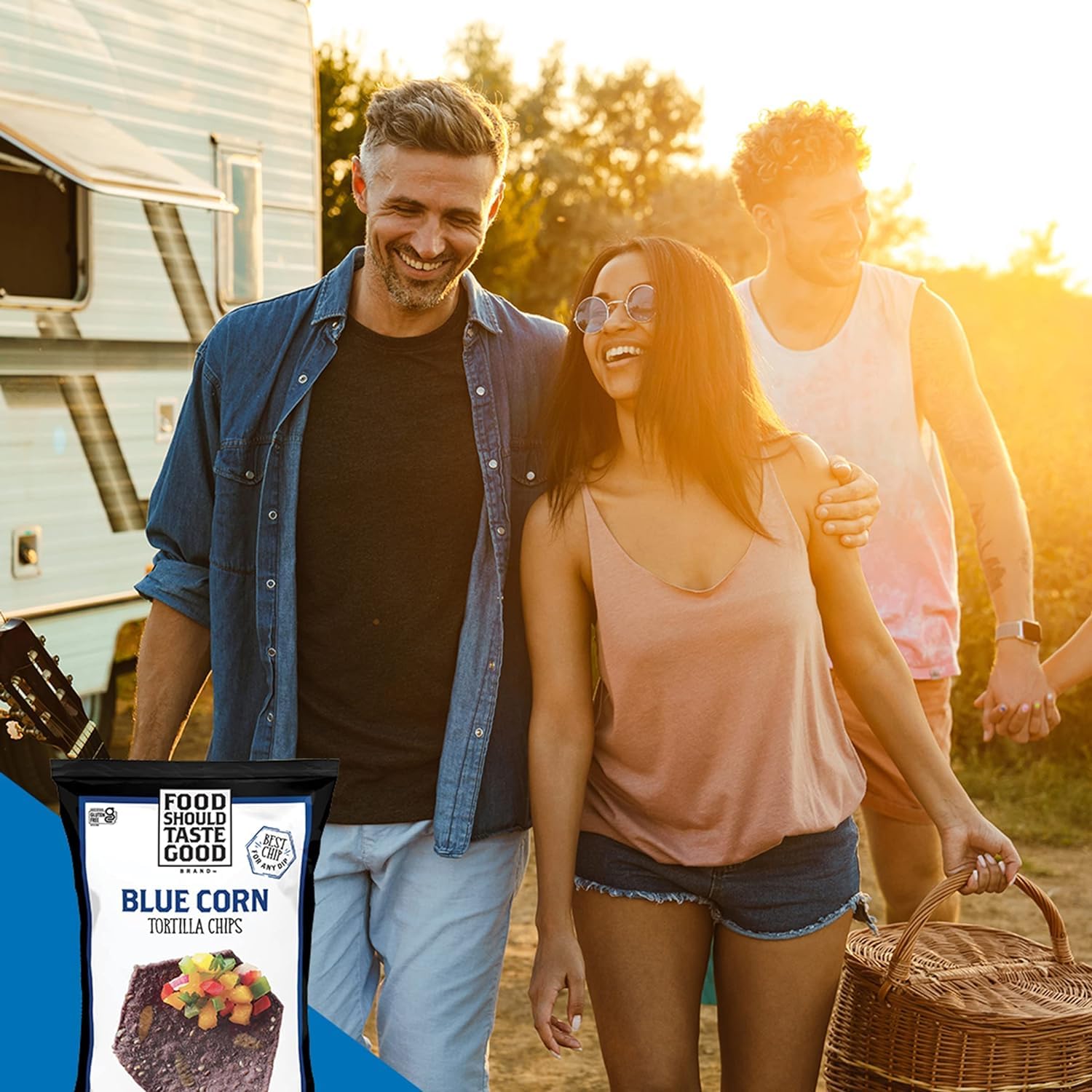 Food Should Taste Good Gluten Free Blue Corn Tortilla Chips 5.5 oz. (Pack of 12)1