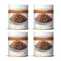 Freeze Dried Ground Beef by Nutristore | 80 Large Servings | Pack of 4 | Premium Quality | USDA Inspected | Amazing Taste | Perfect for Camping | Survival Food'