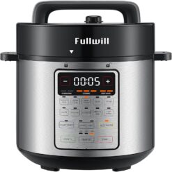 Fullwill Electric Pressure Cooker Uni 6qt, 9-in-1 Multi-Functional Slow Cooker, Rice Cooker, Yogurt Maker, Cake Maker, Sauté Pan, Steamer, Food Warmer, Soup Maker