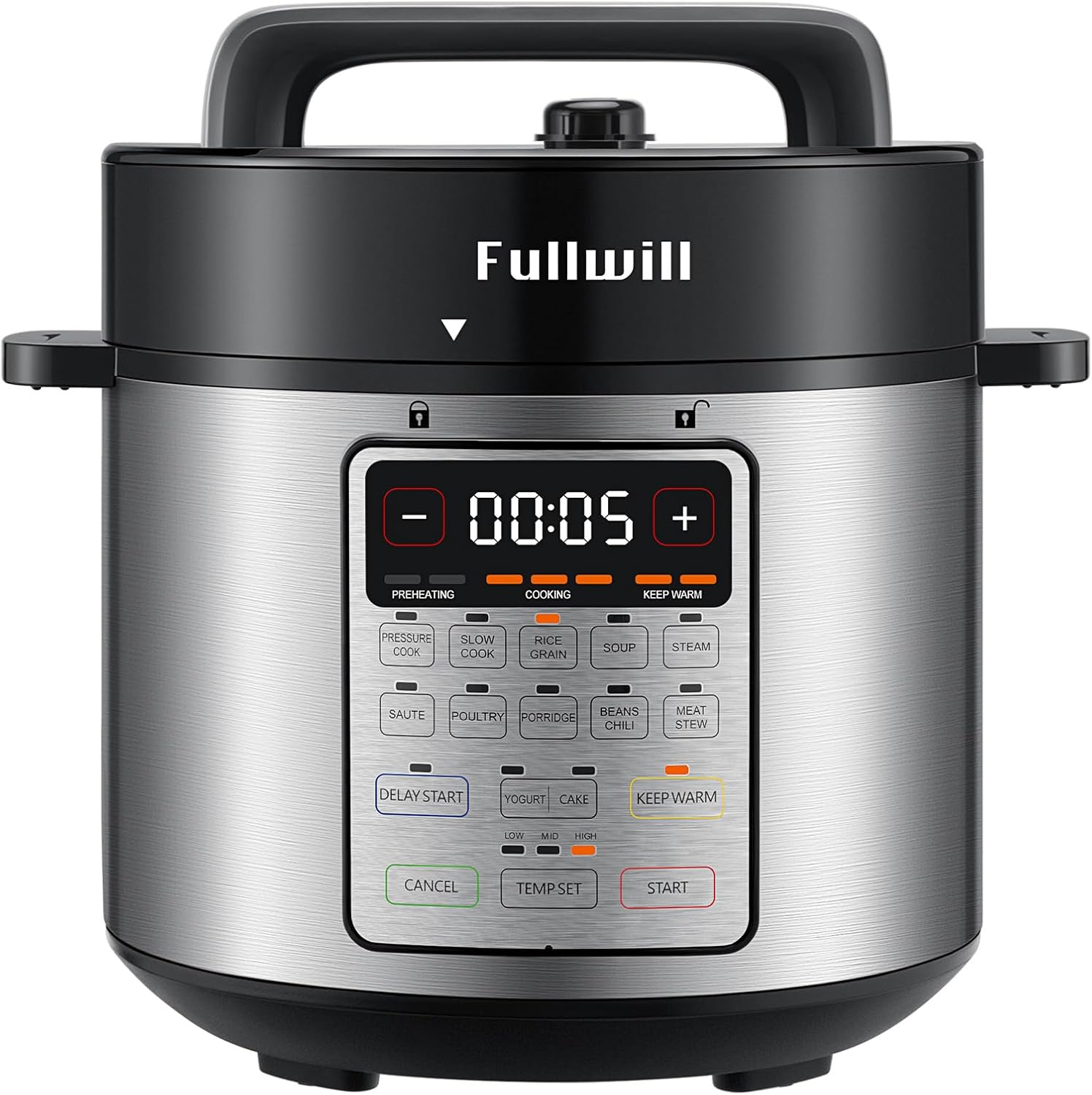 Fullwill Electric Pressure Cooker Uni 6qt, 9-in-1 Multi-Functional Slow Cooker, Rice Cooker, Yogurt Maker, Cake Maker, Sauté Pan, Steamer, Food Warmer, Soup Maker Fullwill Electric Pressure Cooker Uni 6qt, 9-in-1 Multi-Functional Slow Cooker, Rice Cooker, Yogurt Maker, Cake Maker, Sauté Pan, Steamer, Food Warmer, Soup Maker