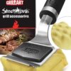 GRILLART Grill Brush for Outdoor Grill Bristle Free - Reinforced Grill Cleaner Scraper BBQ Brush - Replaceable Head Barbecue Grill Cleaning Brush - Safe BBQ Accessories Grill Tools - Gifts for Men/Dad