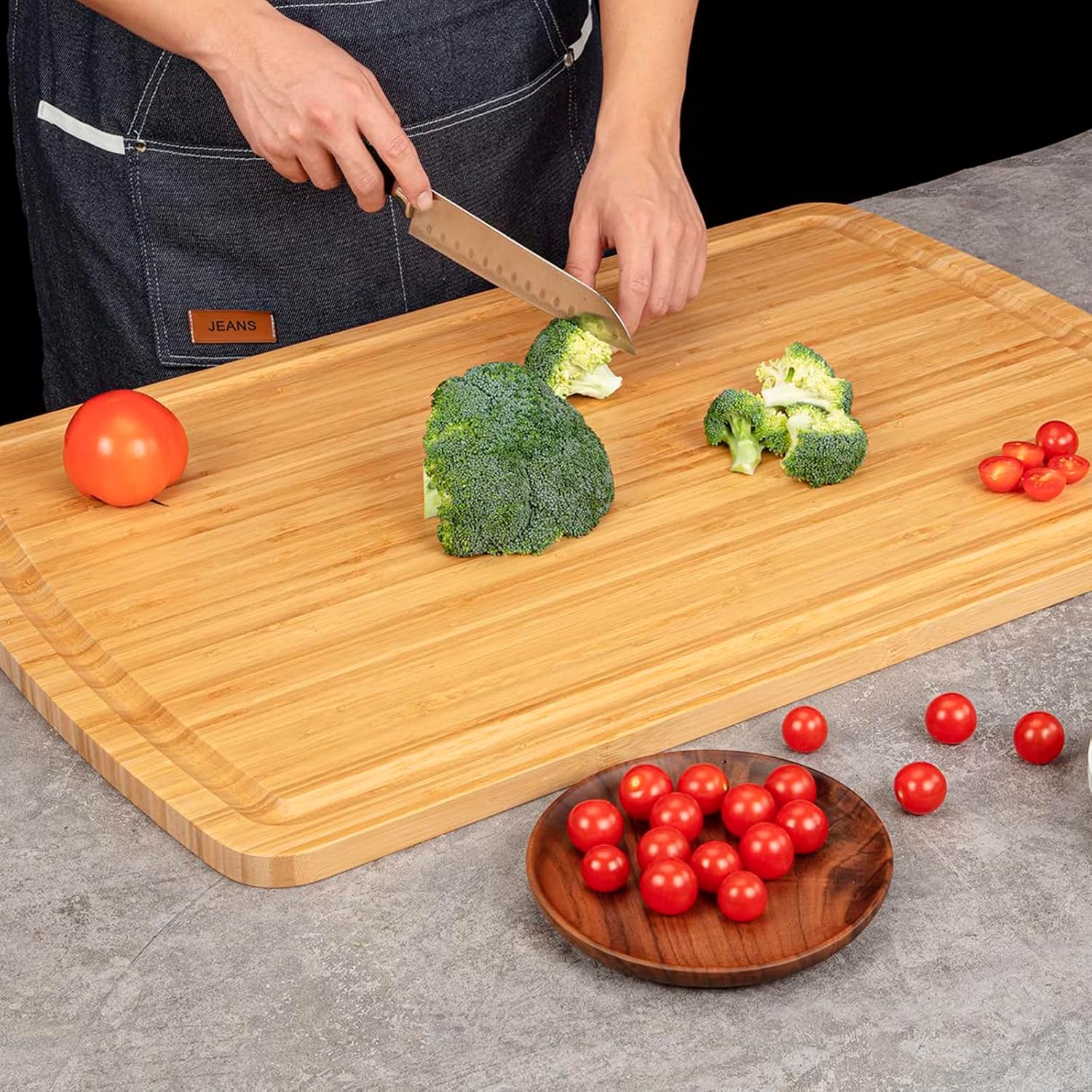 GaoMon 30 Extra Large Bamboo Cutting Board, XXXL Wood Cutting Board for Stove Top, Noodle Board, Over the Sink Cutting Board, Turkey Carving Board, Chopping Board for Meat Vegetables Cheese4
