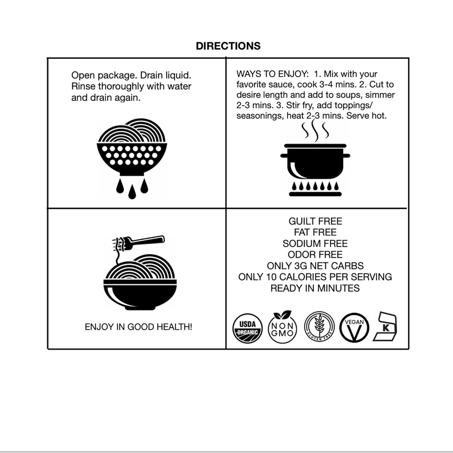 GoSkinny Noodles Spaghetti (12), Organic, Odorless Shirataki & Konjac Pasta, Low Carb, Low Calorie, Gluten Free, Vegan, Kosher, Keto, Paleo-Friendly, Ready in Minutes0-