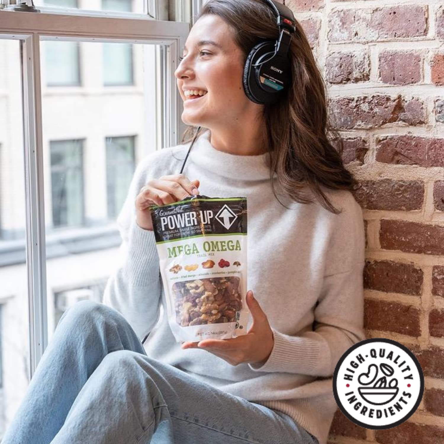 Gourmet Nut Power Up Trail Mix 26oz Each (2 PACK) Mega Omega Trail Mix 26 oz Each Bag3