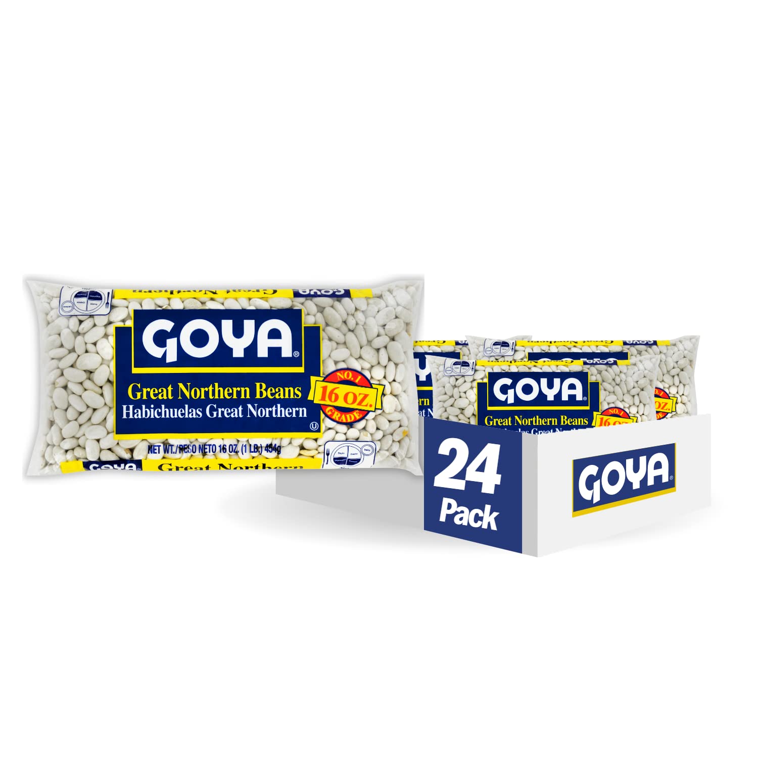 Goya Foods Great Northern Beans, Dry, 16 Ounce (Pack of 24) Goya Foods Great Northern Beans, Dry, 16 Ounce (Pack of 24)
