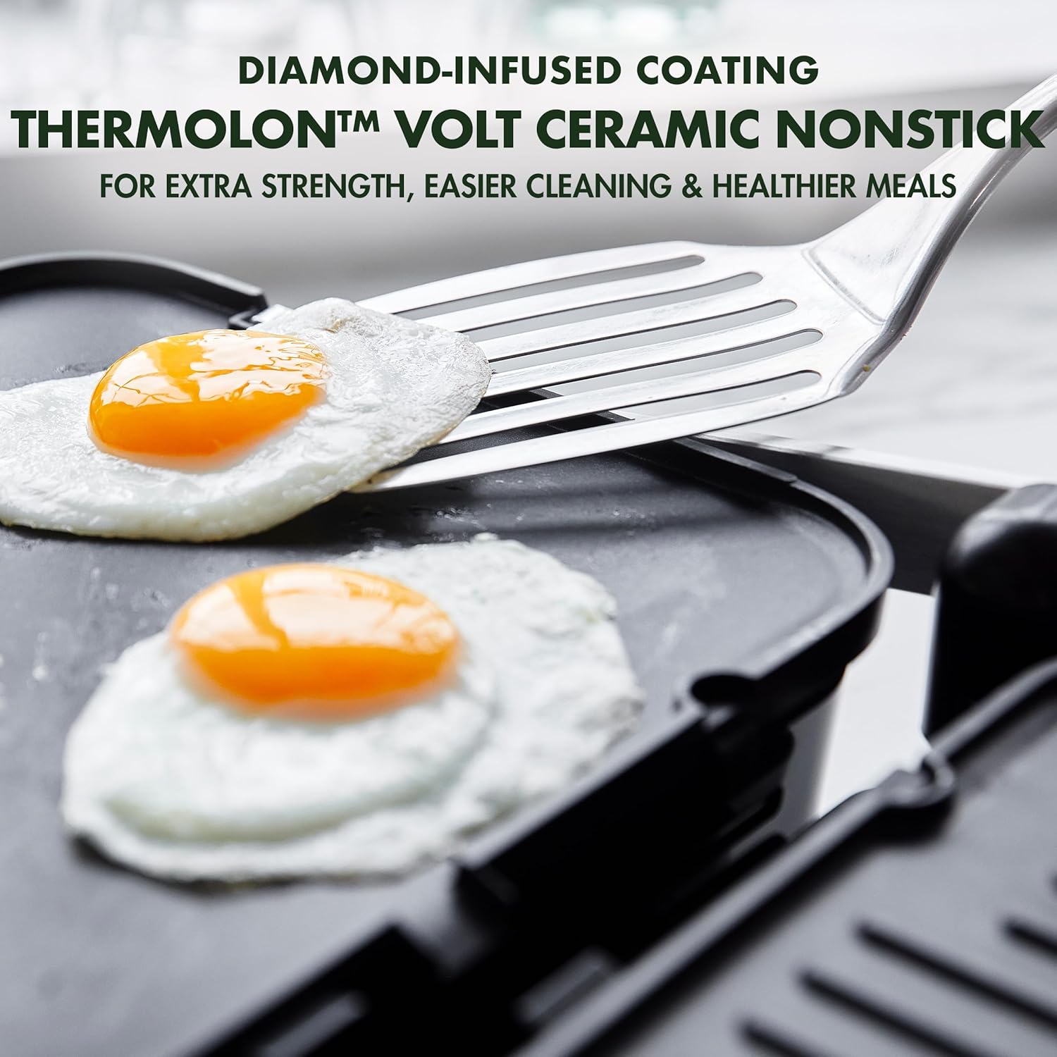 GreenPan Electric Indoor Stainless Steel 6-in-1 Contact Grill and Griddle, Healthy Ceramic Nonstick, Dishwasher Safe Reversible Plates, PFAS-Free1