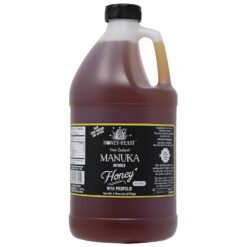 HONEY FEAST Propolis Infused Raw Manuka Honey | New Zealand Manuka Honey Blend with Propolis | Bulk Honey | MGO182 | Patent Pending Formula | 6lb Jar