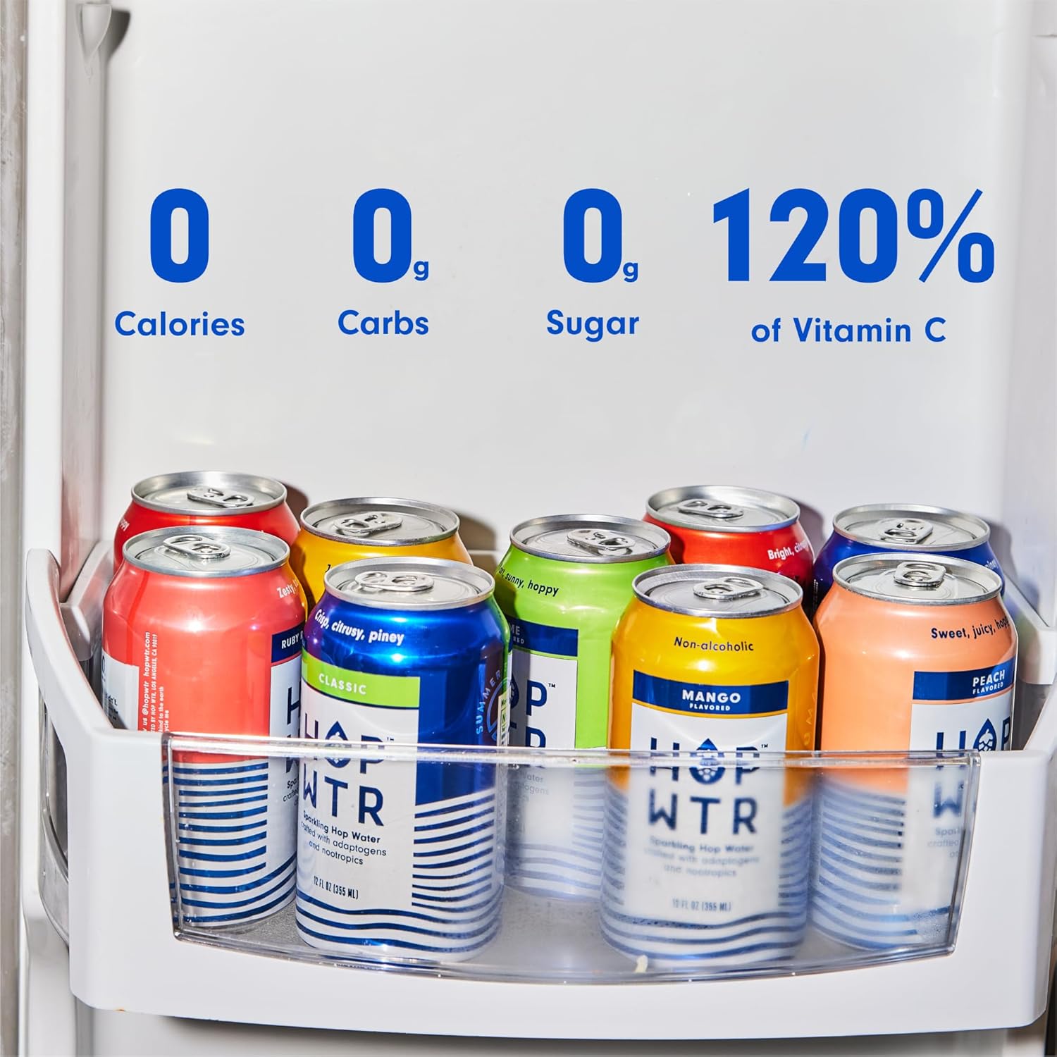 HOP WTR - Sparkling Hop Water - Variety Party Pack (12 Pack) - NA Beer, No Calories or Sugar, Low Carb, With Adaptogens and Nootropics for Added Benefits (12 oz Cans)3