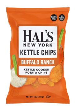 Hal's New York Kettle Cooked Potato Chips, Gluten Free (Buffalo Ranch, 5 Oz Bag (Pack of 12))
