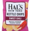 Hal's New York Kettle Cooked Potato Chips, Gluten Free, Sweet Chili, 5 oz Bag (Pack of 12)