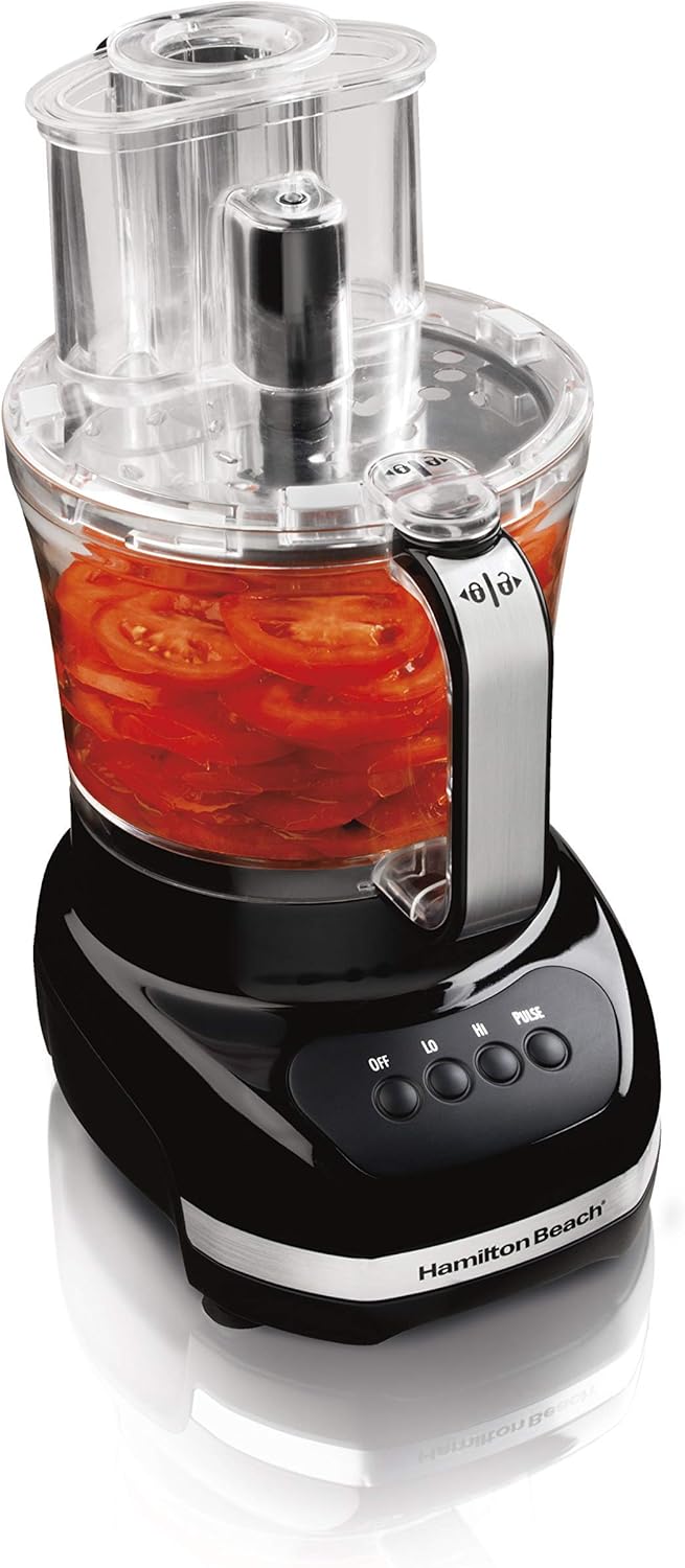 Hamilton Beach Big Mouth Duo Plus 12 Cup Food Processor & Vegetable Chopper with Additional Mini 4 Cup Bowl, Black (70580) Hamilton Beach Big Mouth Duo Plus 12 Cup Food Processor & Vegetable Chopper with Additional Mini 4 Cup Bowl, Black (70580)