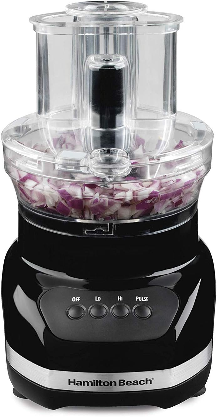 Hamilton Beach Big Mouth Duo Plus 12 Cup Food Processor & Vegetable Chopper with Additional Mini 4 Cup Bowl, Black (70580)6