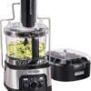 Hamilton Beach Professional Stack & Snap Food Processor & Veggie Spiralizer for Slicing, Shredding and Kneading, Extra-Large 3" Feed Chute Fits Whole Vegetables, 12 Cups, Stainless Steel (70815)