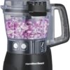 Hamilton Beach Stack & Snap 4-Cup Mini Food Processor & Vegetable Chopper, 250 Watts, for Slicing, Shredding, and Puree, Black (70510)
